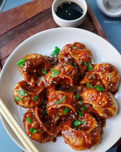 Chicken chilly momo